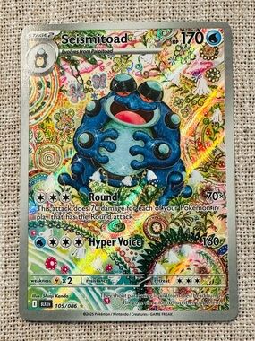 Pokémon TCG Seismitoad - 105/086 - SV: Black Bolt (BLK) Mint/NM